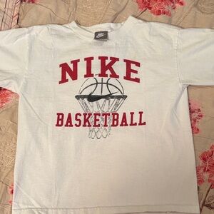 Nike Kids Red and White Basketball Tee